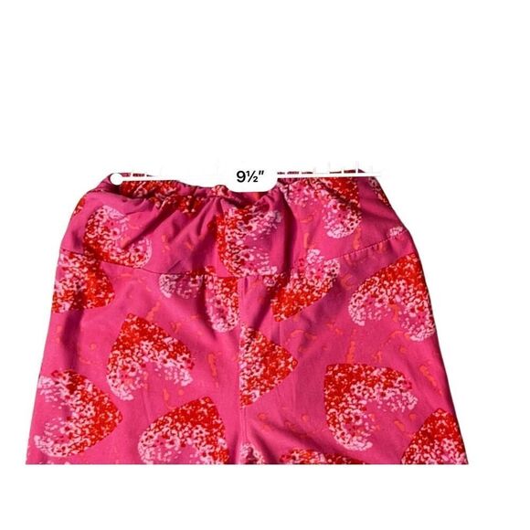 LuLaRoe Valentine's One Size Pink Red Graphic Hearts Soft Leggings 0-10 - Picture 5 of 12